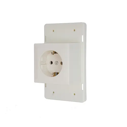 Power 2071 000 deksel met 1-voudige randaarde contactdoos voor universele lasdoos