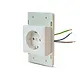 Power 2071 000 deksel met 1-voudige randaarde contactdoos voor universele lasdoos
