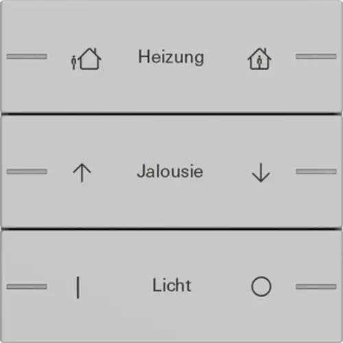 Gira 5763015 wippenset 3-voudig individueel Tastsensor 4.55 grijs mat