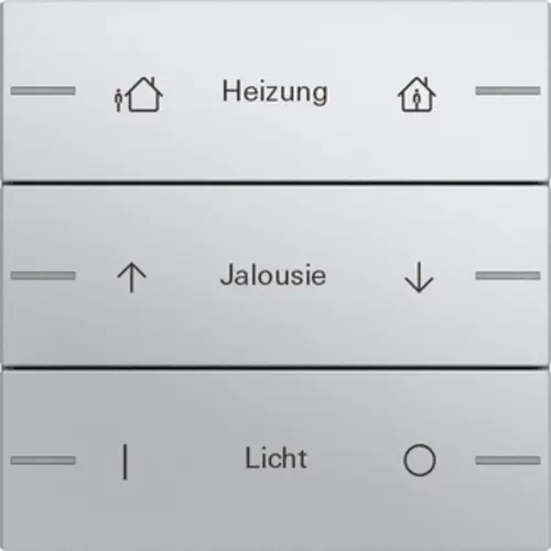 Gira 576326 wippenset 3-voudig individueel Tastsensor 4.55 aluminium mat
