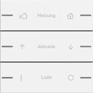 Gira 576327 wippenset 3-voudig individueel Tastsensor 4.55 wit mat