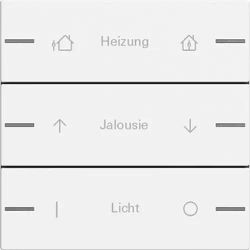 Gira 576327 wippenset 3-voudig individueel Tastsensor 4.55 wit mat