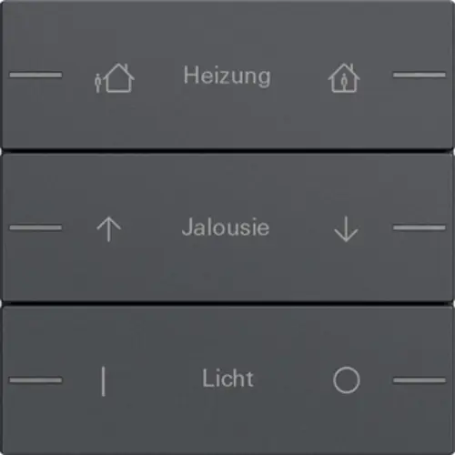 Gira 576328 wippenset 3-voudig individueel Tastsensor 4.55 aluminium mat