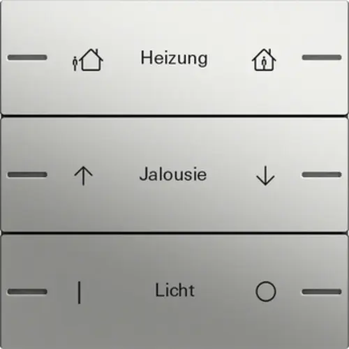 Gira 5763600 wippenset 3-voudig individueel Tastsensor 4.55 edelstaal