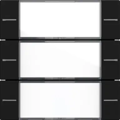 Gira 5773005 wippenset 3-voudig tekstkader Tastsensor 4.55 zwart mat