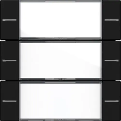Gira 5773005 wippenset 3-voudig tekstkader Tastsensor 4.55 zwart mat