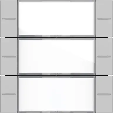 Gira 5773015 wippenset 3-voudig tekstkader Tastsensor 4.55 grijs mat