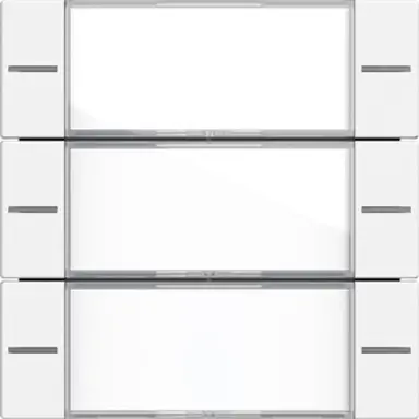 Gira 577327 wippenset 3-voudig tekstkader Tastsensor 4.55 wit mat