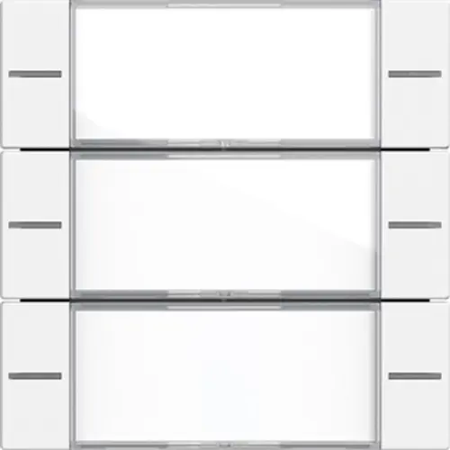 Gira 577327 wippenset 3-voudig tekstkader Tastsensor 4.55 wit mat