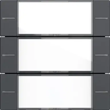 Gira 577328 wippenset 3-voudig tekstkader Tastsensor 4.55 antraciet mat