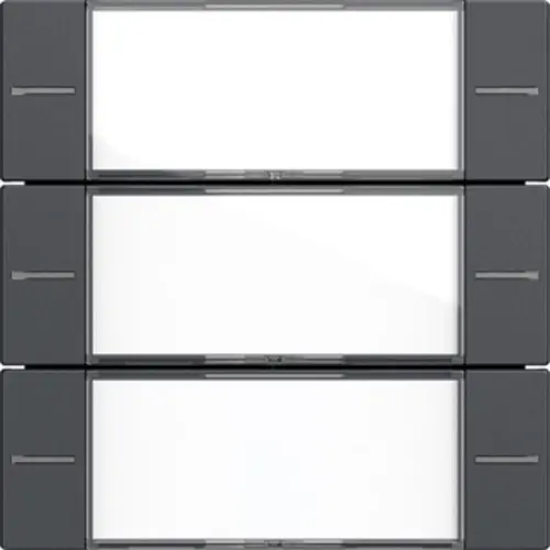 Gira 577328 wippenset 3-voudig tekstkader Tastsensor 4.55 antraciet mat
