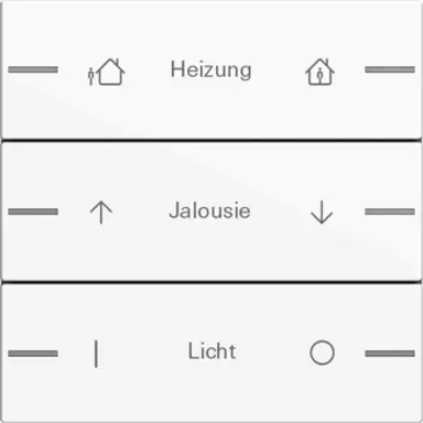 Gira 576303 wippenset 3-voudig individueel Tastsensor 4.55 wit glans
