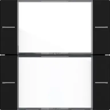 Gira 5772005 wippenset 2-voudig tekstkader Tastsensor 4.55 zwart mat