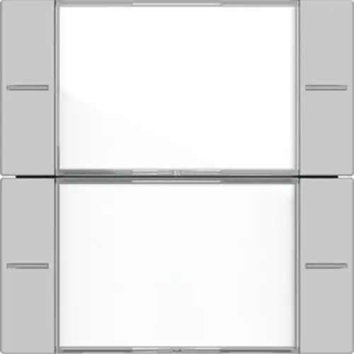 Gira 5772015 wippenset 2-voudig tekstkader Tastsensor 4.55 grijs mat