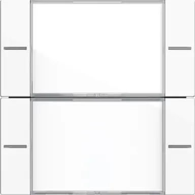 Gira 577203 wippenset 2-voudig tekstkader Tastsensor 4.55 wit glans