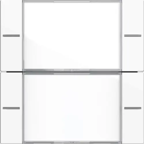 Gira 577203 wippenset 2-voudig tekstkader Tastsensor 4.55 wit glans