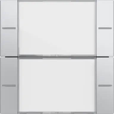 Gira 577226 wippenset 2-voudig tekstkader Tastsensor 4.55 aluminium mat