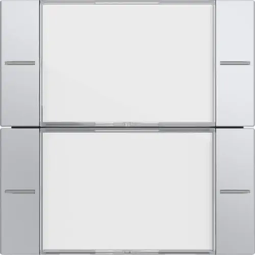Gira 577226 wippenset 2-voudig tekstkader Tastsensor 4.55 aluminium mat