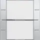 Gira 577226 wippenset 2-voudig tekstkader Tastsensor 4.55 aluminium mat
