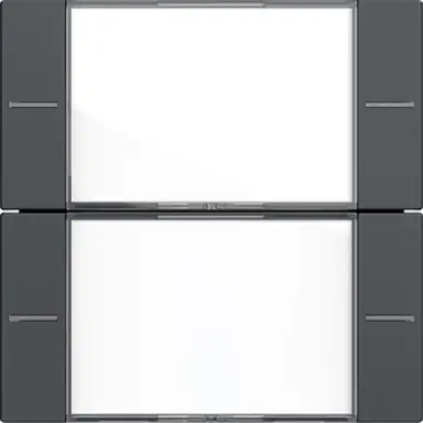 Gira 577228 wippenset 2-voudig tekstkader Tastsensor 4.55 antraciet mat