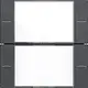 Gira 577228 wippenset 2-voudig tekstkader Tastsensor 4.55 antraciet mat