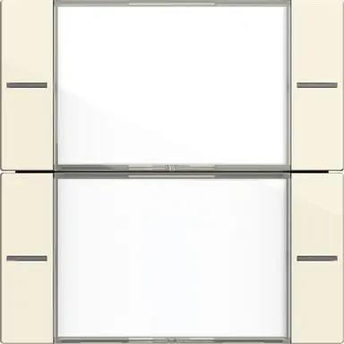 Gira 577201 wippenset 2-voudig tekstkader Tastsensor 4.55 creme glans