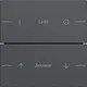 Gira 576228 wippenset 2-voudig individueel Tastsensor 4.55 antraciet mat