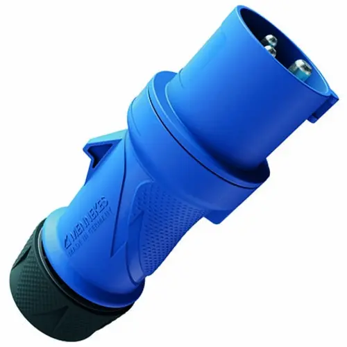 Mennekes 13551 Plug PowerTOP Xtra R met ErgoCONTACT 16A 230V 3-polig 6H blauw