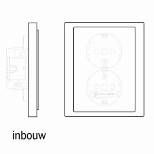 Busch-Jaeger 302EUJT-81 wandcontactdoos 2-voudig randaarde Safety+ voor ovale 1,5 inbouwdoos Future Linear antraciet glans