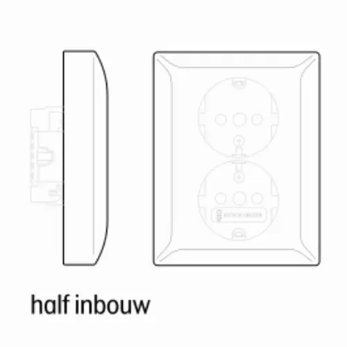 Busch-Jaeger 202 EUJB-214 wandcontactdoos 2-voudig randaarde kindveilig voor enkele inbouwdoos Reflex SI