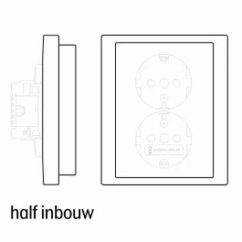 Busch-Jaeger 202 EUJRB-884 wandcontactdoos randaarde kindveilig 2-voudig voor enkele inbouwdoos Future Linear studiowit mat