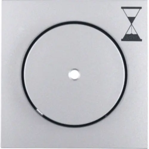 Berker 16741404 drukknop met controlevenster en zandlopersymbool voor tijdschakelaar S1/B3/B7 aluminium mat