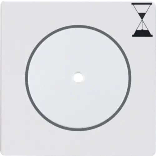 Berker 16746089 drukknop met controlevenster en zandlopersymbool voor tijdschakelaar Q1/Q3/Q7 wit