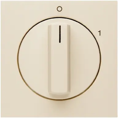 Berker 11508982 draaiknop voor draaischakelaar aan/uit met opdruk 0-1 S1/B3/B7 creme glans