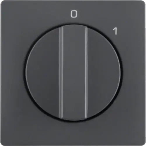 Berker 11506086 draaiknop voor draaischakelaar aan/uit met opdruk 0-1 Q1/Q3/Q7 antraciet