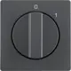 Berker 11506086 draaiknop voor draaischakelaar aan/uit met opdruk 0-1 Q1/Q3/Q7 antraciet