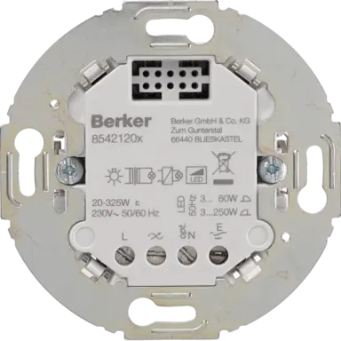 Berker 85421201 ronde 1-voudige tastdimmer comfort 3-250 W