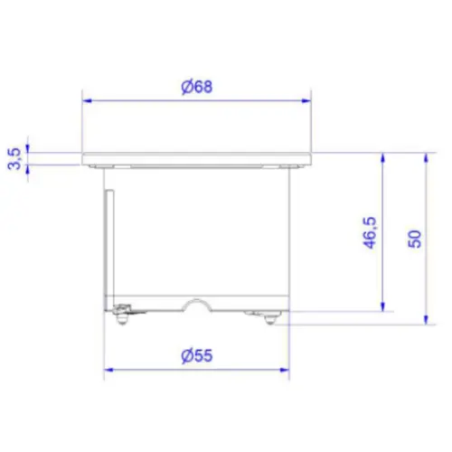 Bachmann 926.000 Pix rond inbouwstopcontact RA met 0,2 m kabel en Wieland GST18i3-stekker zwart/wit