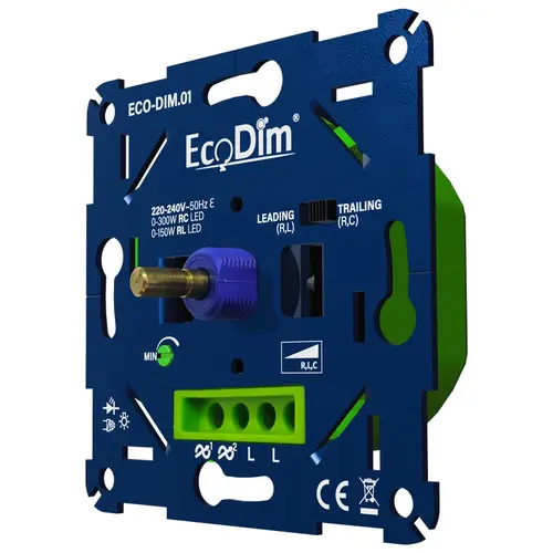 EcoDim ECO-DIM.01 universele LED dimmer 0 - 300 Watt RLC