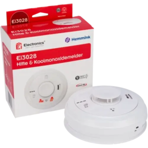 Ei EI3028 multi-sensormelder hitte en CO 230V met oplaadbare back-up batterij