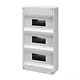 Gewiss GW40032 kunststof opbouwkast leeg 250x465x95mm din-rail zonder deur 3x12 modules IP40 grijs