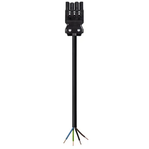 Wieland 92.207.3003.1 GST18I4 aansluitsnoer female 3 meter 4-polig 1,5mm² 16A zwart