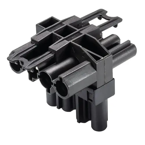 Wieland 92.040.1053.1 GST18i4 verdeler 1 naar 2 20A 4-polig Zwart