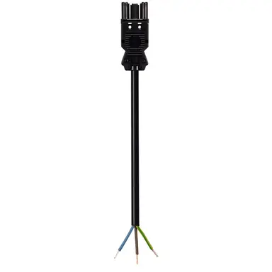 Wieland 92.232.1063.1 GST18I3 aansluitsnoer halogeenvrij female 1 meter 3-polig 1,5mm² 16A zwart