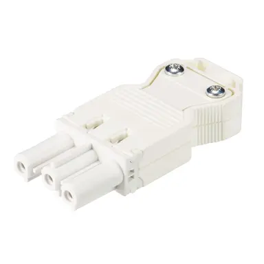 Wieland 92.931.3053.0 GST18 contrastekker female 20A 3-polig schroefaansluiting wit