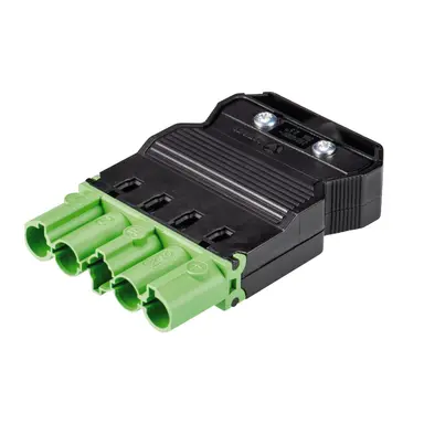 Wieland 92.954.4253.0 GST18I5 connector stekker male 5-polig 250V 20A IP40 halogeenvrij groen