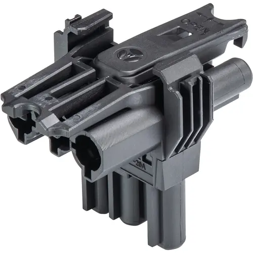 Wieland 92.030.3153.1 Gesis Classic GST18i3 verdeler t-splitter 1 naar 2 20A 3-polig zwart