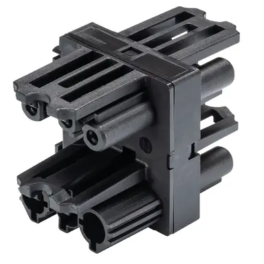 Wieland 92.030.6953.1 GST18 verdeler 1 naar 3 20A 3-polig zwart