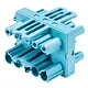 Wieland 92.050.7453.0 GST18 verdeler 1 naar 3 20A 5-polig pastelblauw