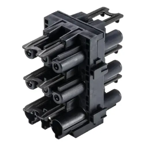 Wieland 92.030.0953.1 GST18 verdeler 1 naar 5 20A 3-polig zwart